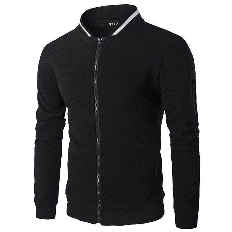 Herren Steppjacke Sportlich Reißverschluss Taschen Modern
