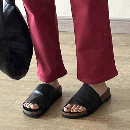 Damen Slipper Weich Leder Ergonomisch Komfort