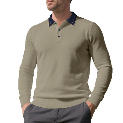 Stylisches Herren Poloshirt Langarm Modern