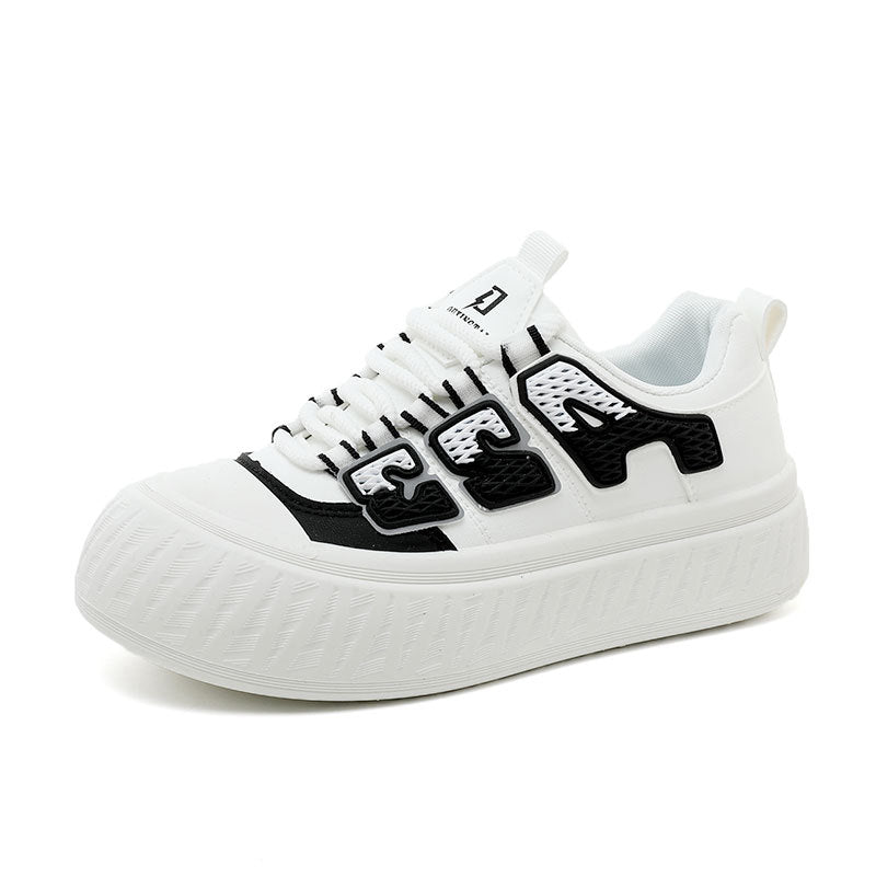 Damen Plateau Sneaker Hoch Modisch Stoßdämpfend