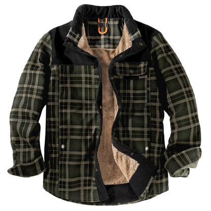 Herren Flanelljacke Warm Kuschelig Winterjacke