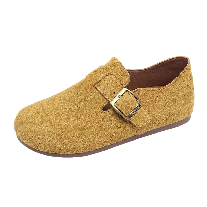 Damen Slipper Wildleder Komfort Schuhe Heidi Stil