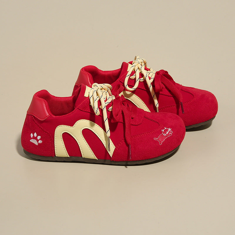 Damen Sneaker Bequem Tiermuster Laufsohle Weich