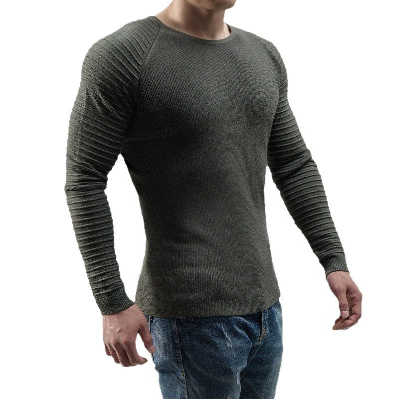 Moderner Herren Strickpullover Rippstruktur Elegant
