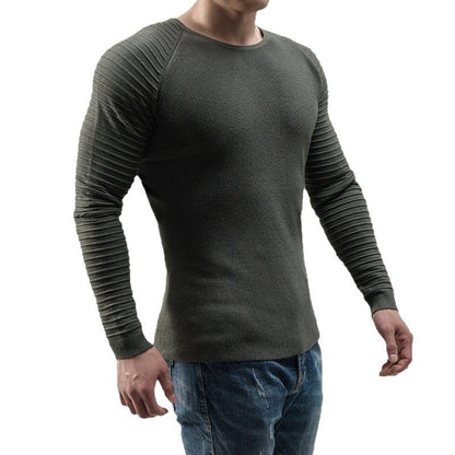 Moderner Herren Strickpullover Rippstruktur Elegant
