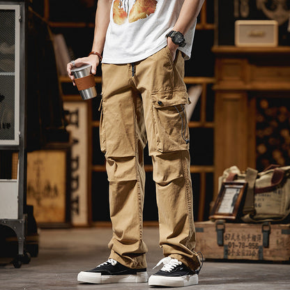Herren Cargo-Hose Mehrertaschen Freizeit-Hose