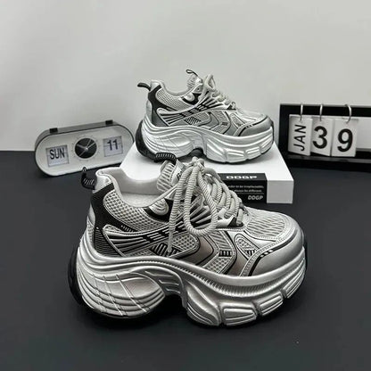 Damen Sneaker Chunky atmungsaktiv Netzstoff