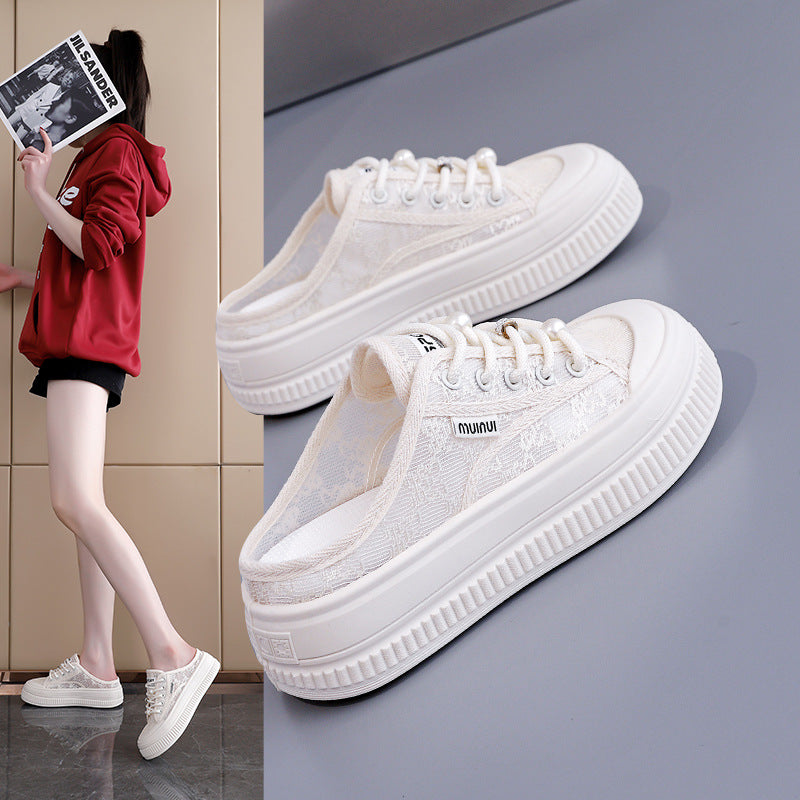 Damen Sneaker Leicht Spitze Elegant Sportlich - BerlinGlamour