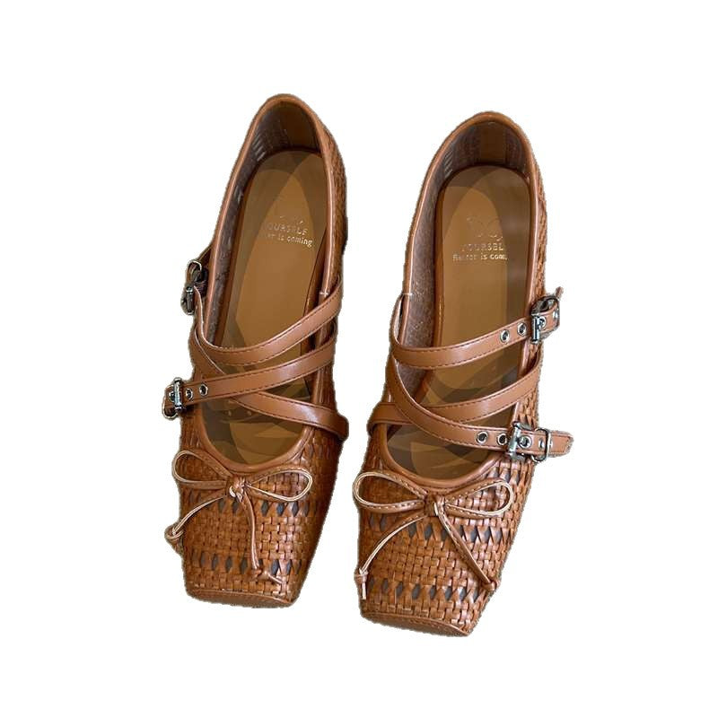 Damen Schnürschuhe Lochmusterung Riemenverschluss Elegant