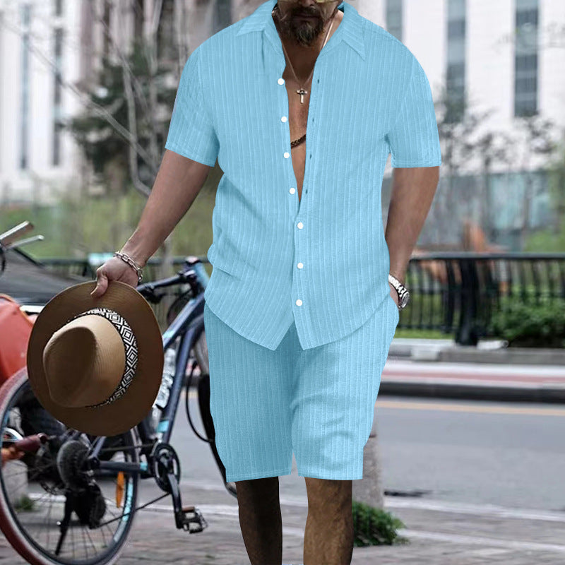 Herren Anzug Streifenlook Modern Freizeit