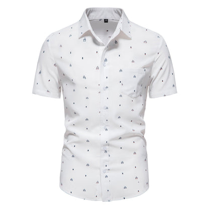 Herren Kurzarmhemd Modern Muster Berlin Style - BerlinGlamour