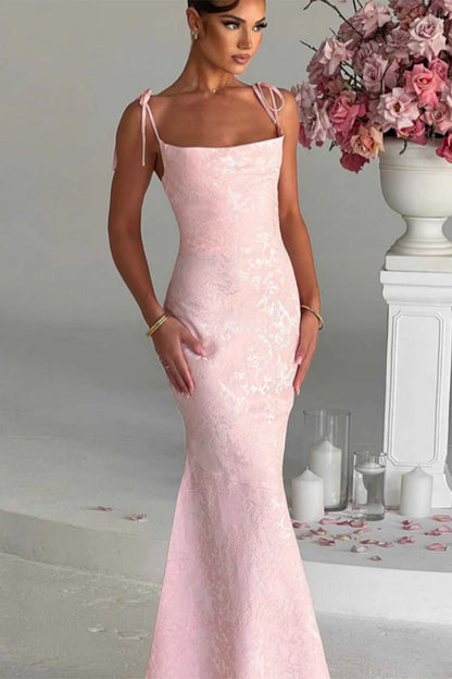 Elegantes Abendkleid Damen Langarm Floral Mit Rückenausschnitt