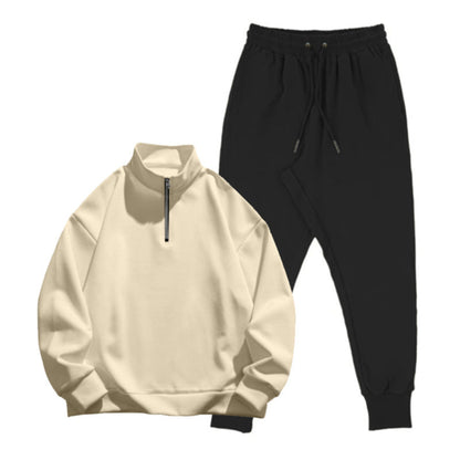 Herren Trainingsanzug Set Sportlich Modern mit Taschen