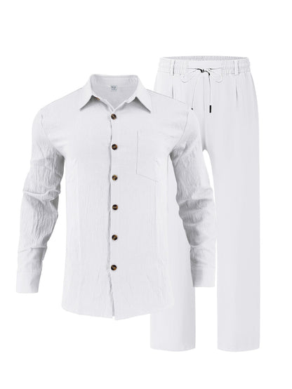 Herren Lounge-Set Bequem Hochwertig Mit Hemd Und Hose