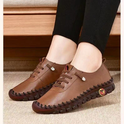 Damen Schnürschuhe Leder Bequem Stilvoll