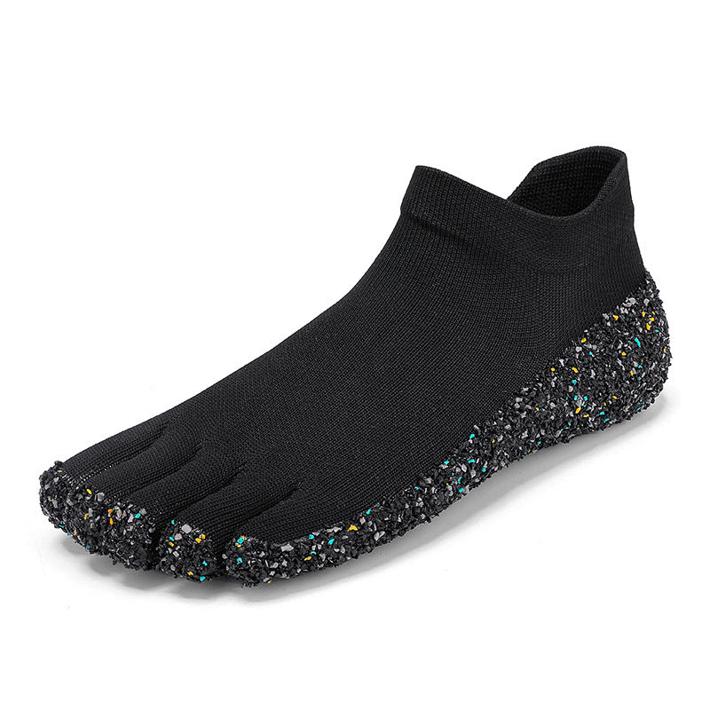 Damen Zehenschuhe Rutschfest Flexibel Gummisohle Grippmuster - BerlinGlamour