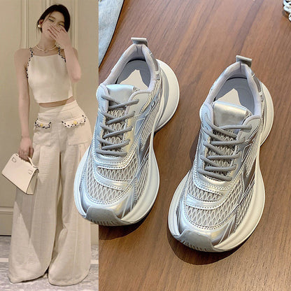 Damen Laufschuhe atmungsaktiv mit Weichsohle und Mesh-Oberfläche
