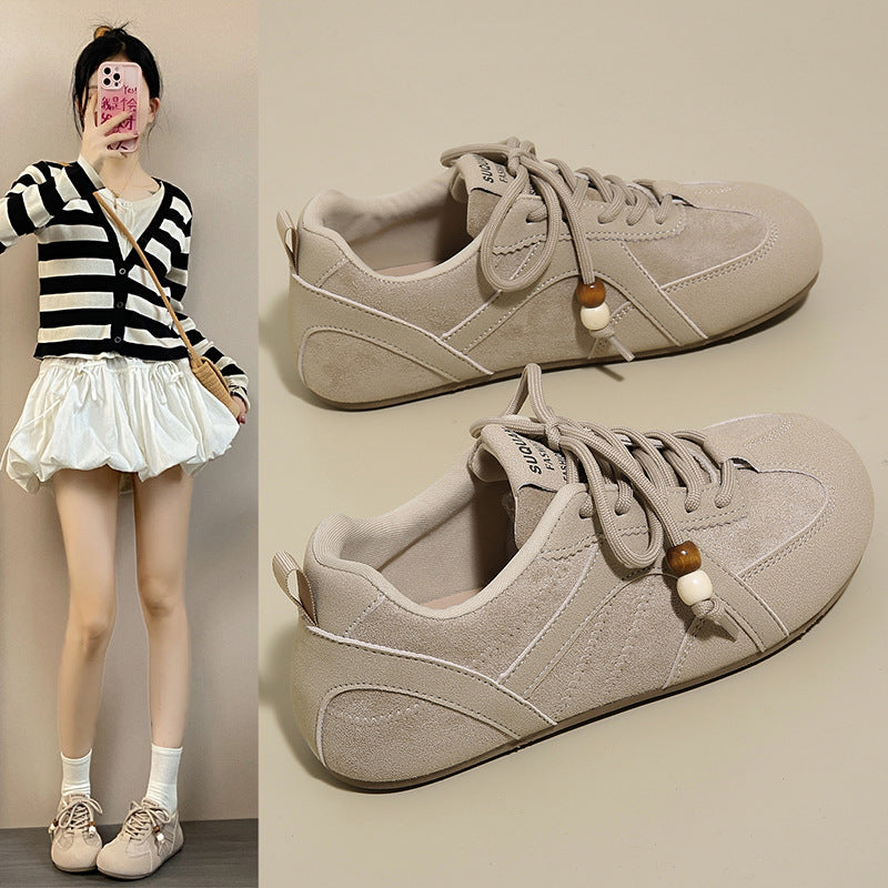 Damen Sneaker Bequem Elastisch Schnürsystem Sportlich - BerlinGlamour