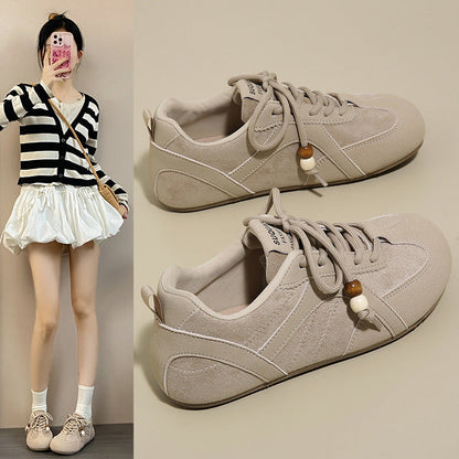 Damen Sneaker Bequem Elastisch Schnürsystem Sportlich - BerlinGlamour