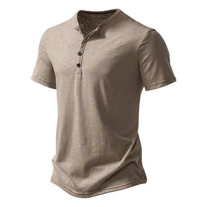 Herren Kurzarmhemd Modern Trendig Knopfdetails SlimFit