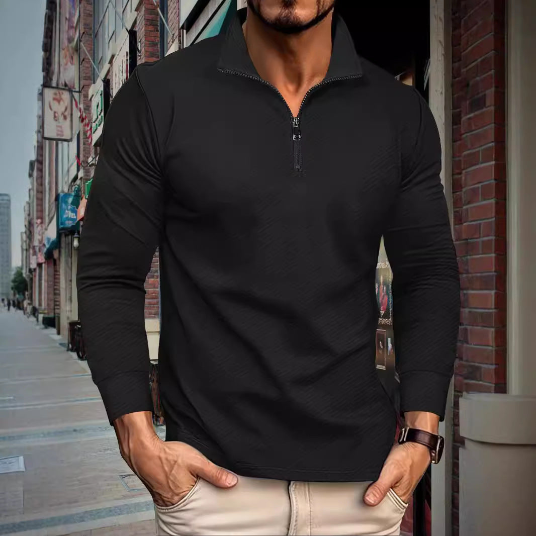 Herren Sportpullover Kurz Reißverschluss Funktionsshirt