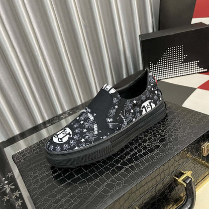 Damen Sneaker Slip-On Modisch mit Druckmotiven - BerlinGlamour