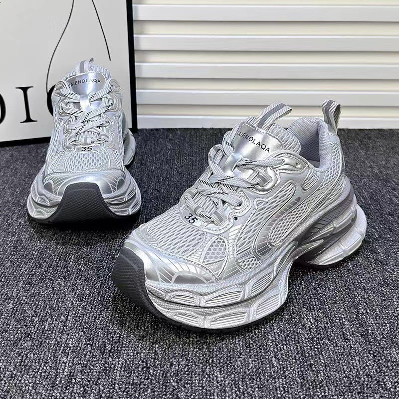 Damen Sneaker Sportlich Reflektierend Bequem