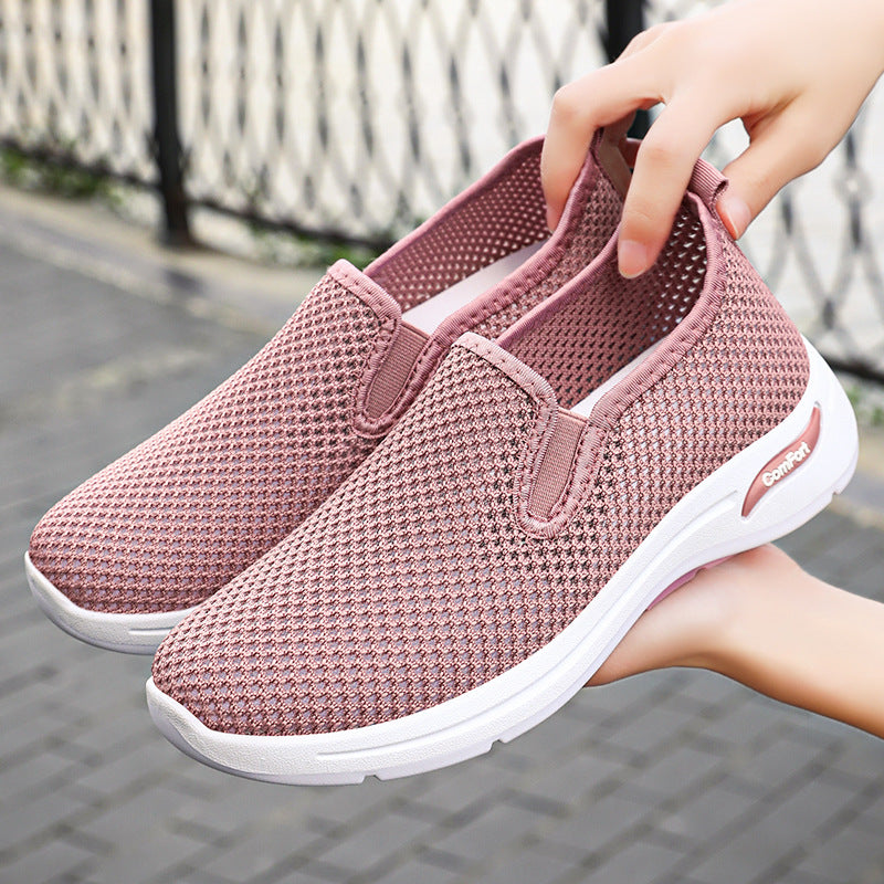 Damen Sneaker Luftig Elastisch Slip On Schuhe Bequem - BerlinGlamour