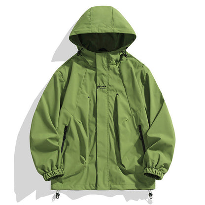 Herren Sportjacke Wasserfest Verstellbare Kapuze Funktionsshirt