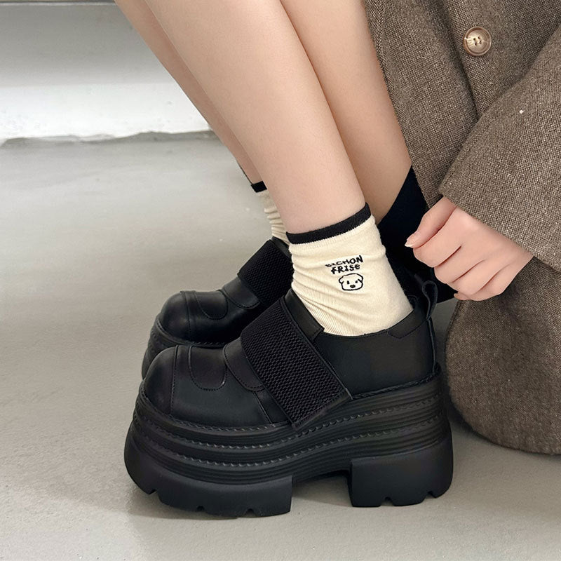 Damen Sneaker Plateau High Top Chunky Weite Passform