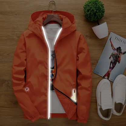 Herren Funktionsjacke Leicht Reflektierend Sportlich