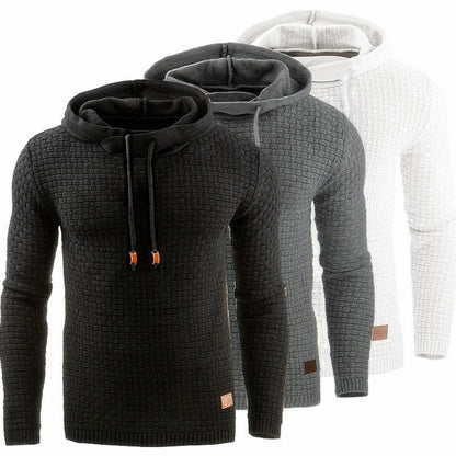 Herren Strickpullover mit Kapuze Grau Modern - BerlinGlamour