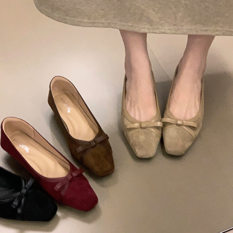 Damen Ballerinas Weich Schleife Elegante Modische
