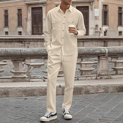 Herren Anzugset Streifen Freizeitanzug Modern Berlin Stil