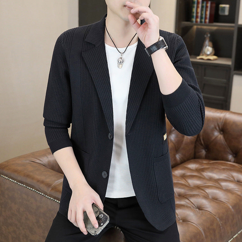 Herren Strickblazer Modern Lässig Einzigartig - BerlinGlamour