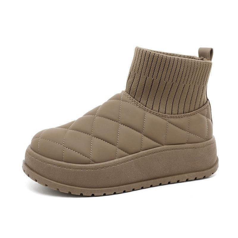 Damen Winter Sneaker Isoliert Fleece Rutschfest Schwarz - BerlinGlamour