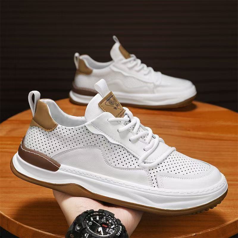 Damen Sport-Sneaker Atmungsaktiv Leder Mesh Laufschuhe