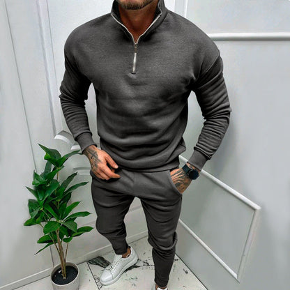 Herren Sportset Sweatshirt Jogginghose mit Reißverschluss Sportlich