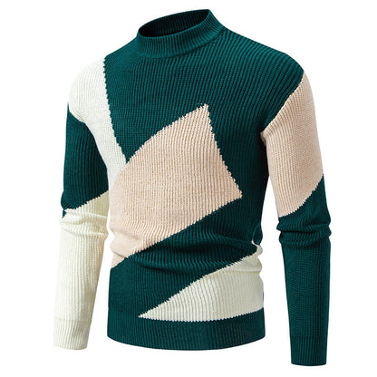 Herren Rollkragenpullover Modern Grafik Design Trendy