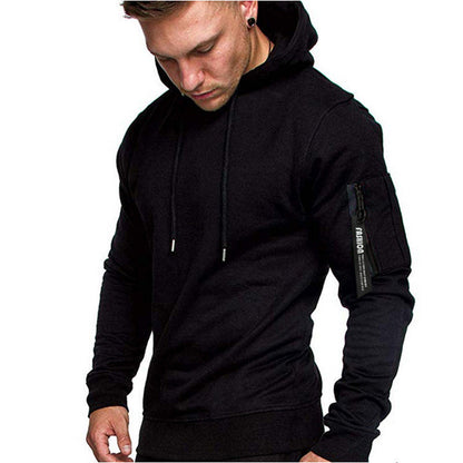 Herren Hoodie Sportlich Reißverschluss Kapuze