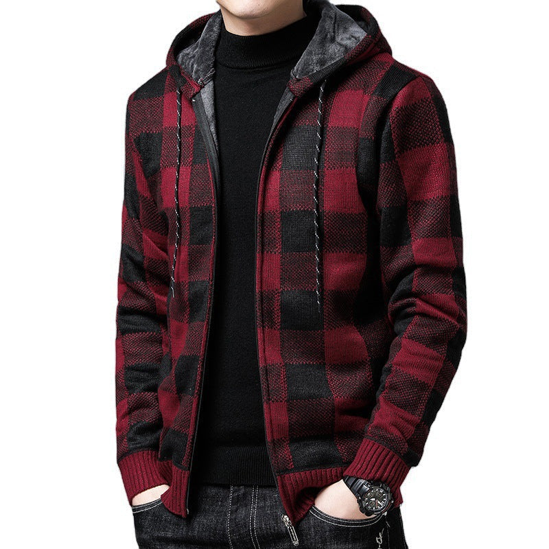 Herren Strickjacke Hoodie Modern Berlin Stil