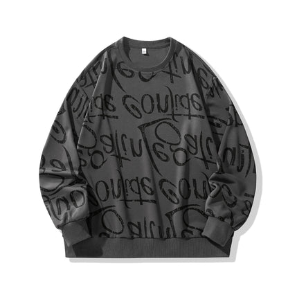 Herren Sweatshirt Weich Modernes Motiv Hedi-Mode