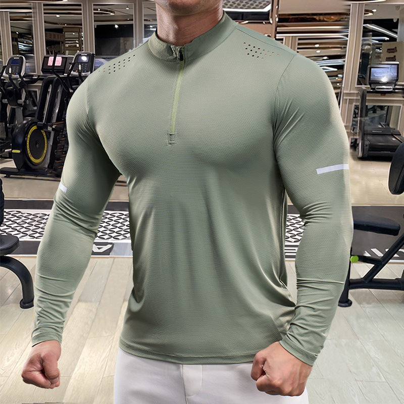 Herren Funktionsshirt Sportlich Langarm Atmungsaktiv - BerlinGlamour