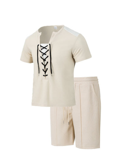 Herren Sportset Mit Schnürung Modern Sportlich