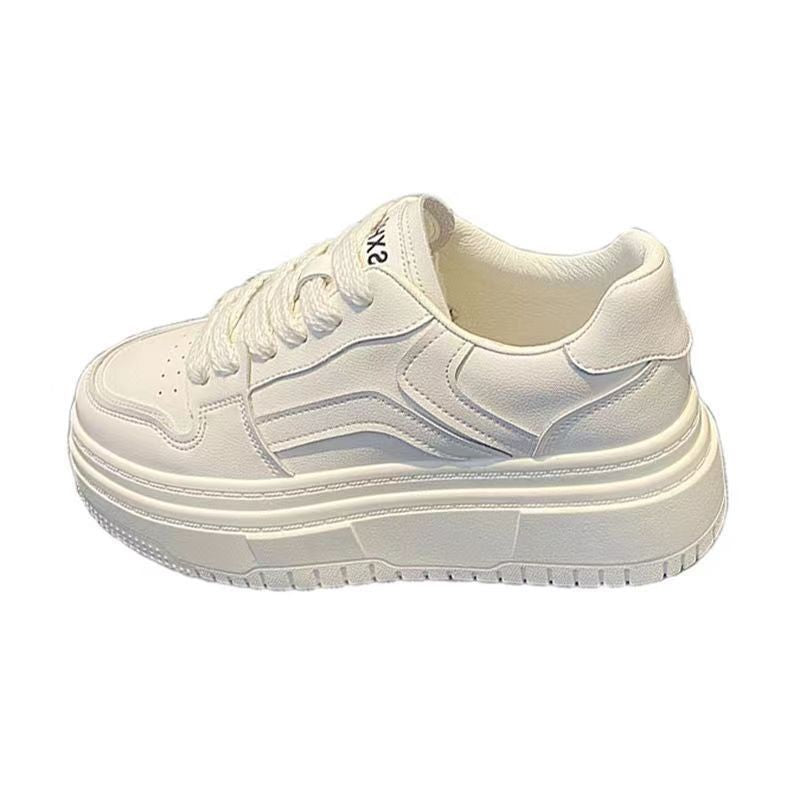 Damen Sneaker Plattform Schuhe Modisch Kontrast