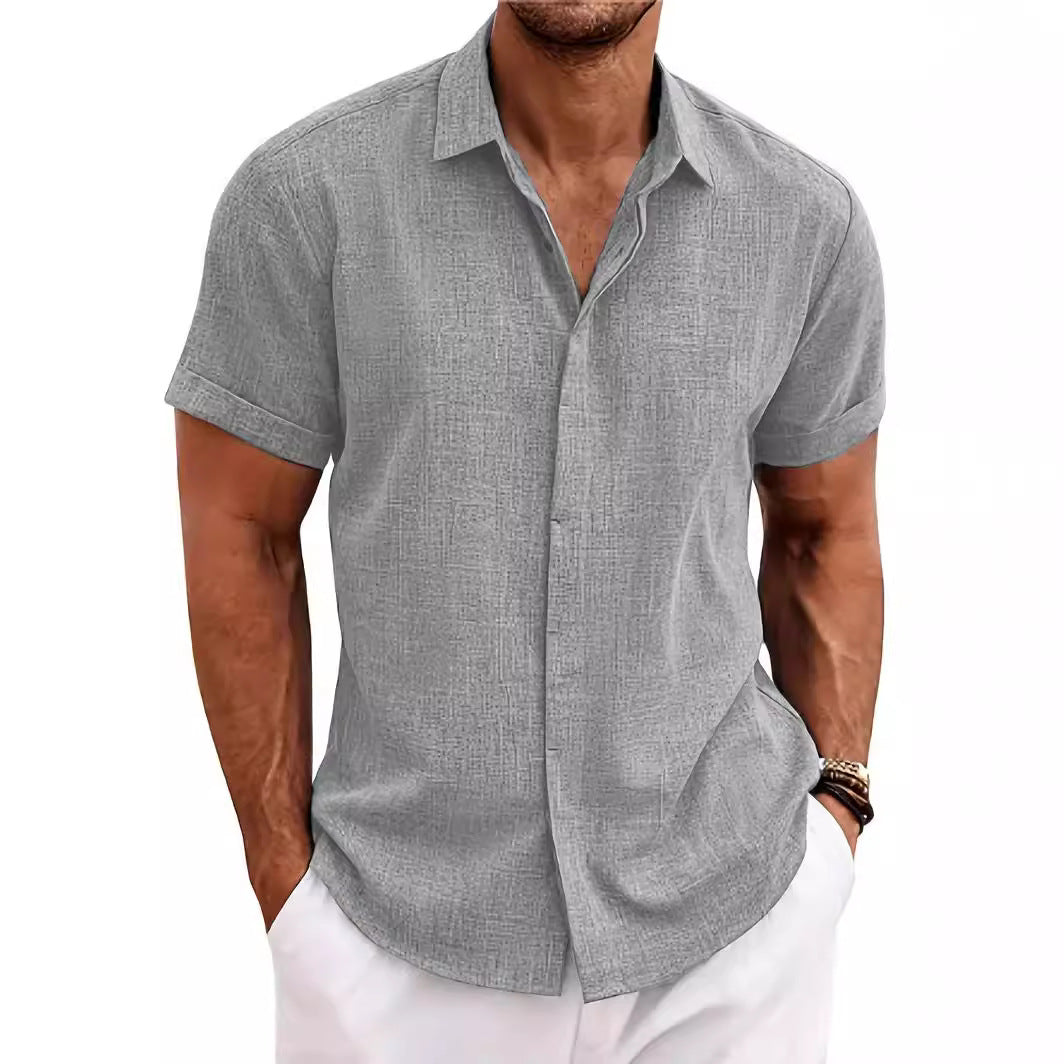 Herren Kurzarmhemd mit Textur Optik Trendy