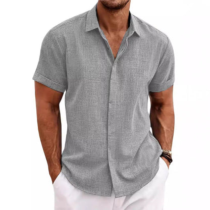 Herren Kurzarmhemd mit Textur Optik Trendy