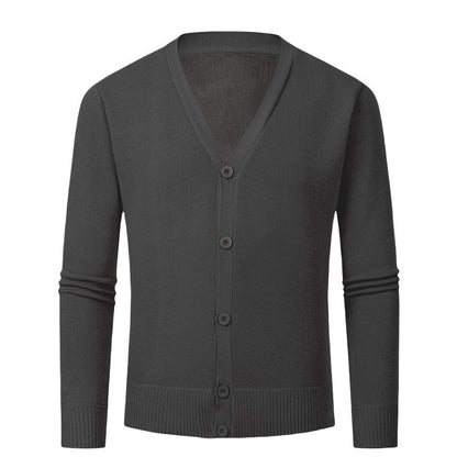 Herren Strickjacke V-Ausschnitt Modern Knopflos Elegante