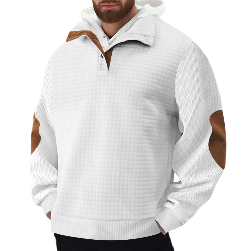 Herren Fleece Pullover Robust Hochkragen Strukturiert