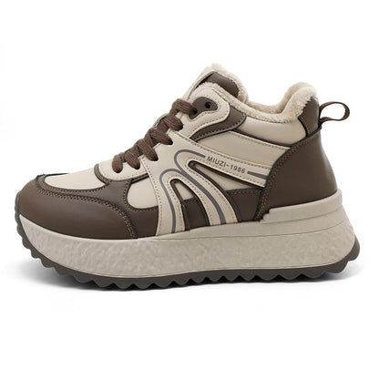Damen Sneaker High-Top Warmfleece Innenfutter Rutschfest